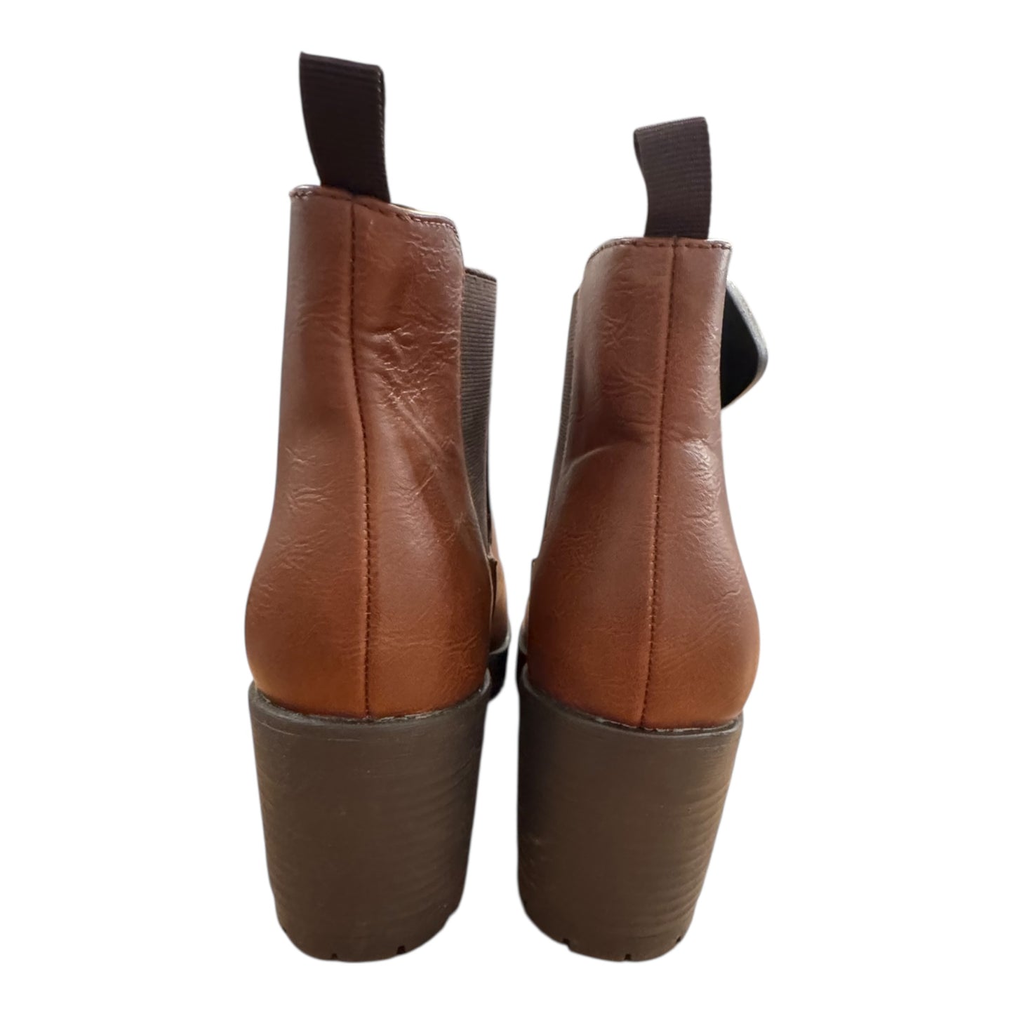 Boots Ankle Heels By Soda In Brown, Size:10