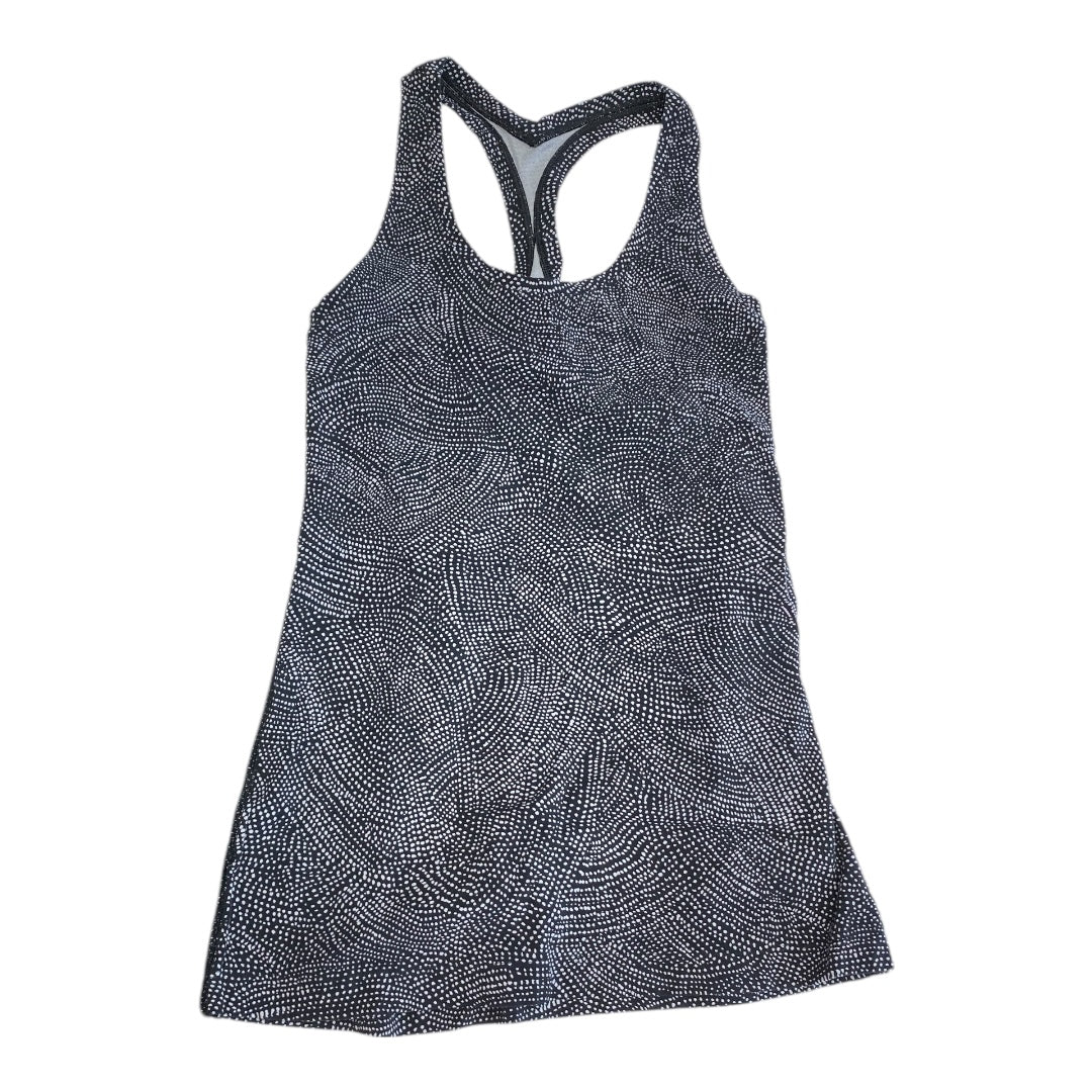 Athletic Tank Top By Lululemon In Black & White, Size:S