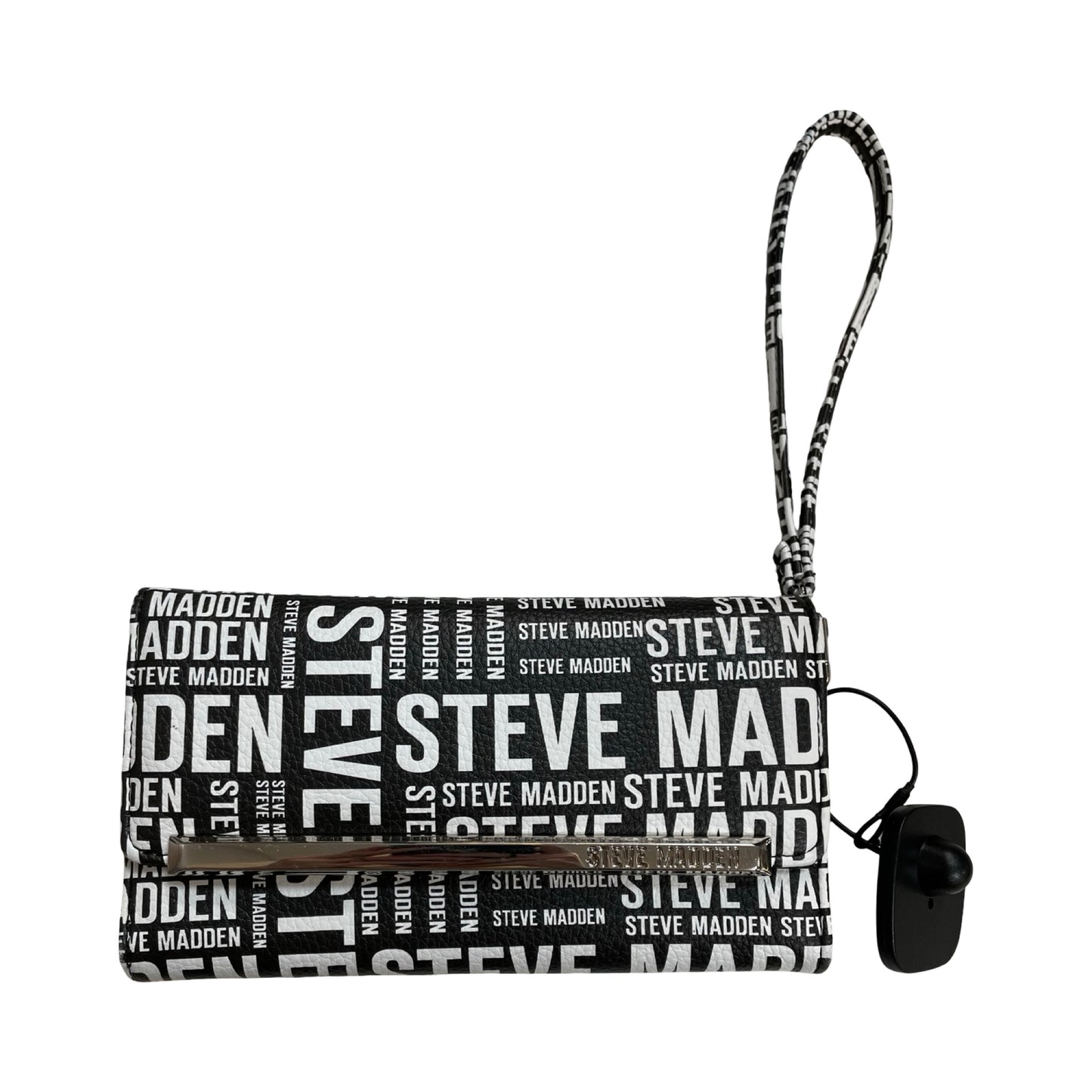 Wallet By Steve Madden In Black & White, Size:Large
