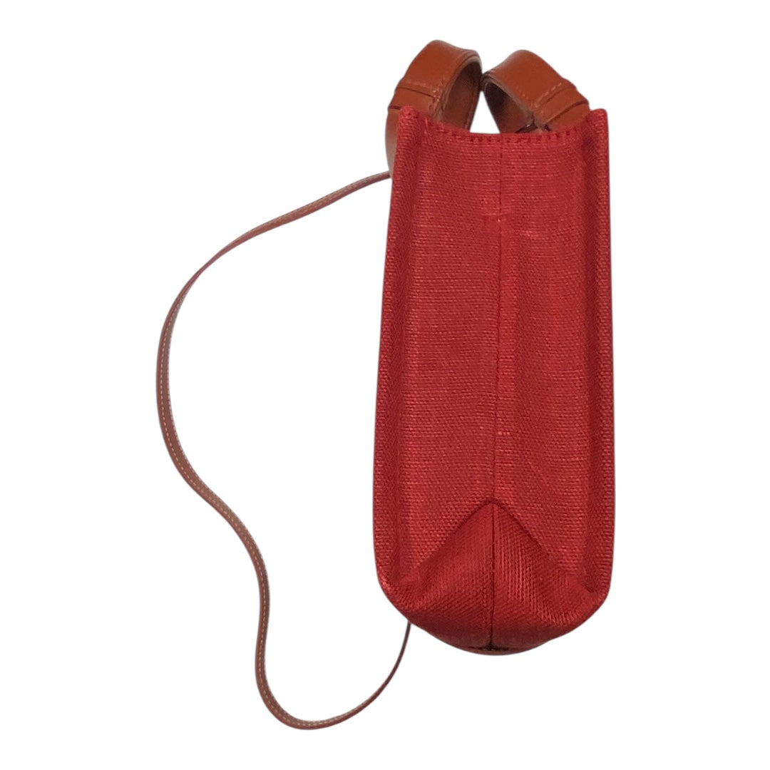 Handbag Luxury Designer By Chloe In Brown & Red, Size:Small