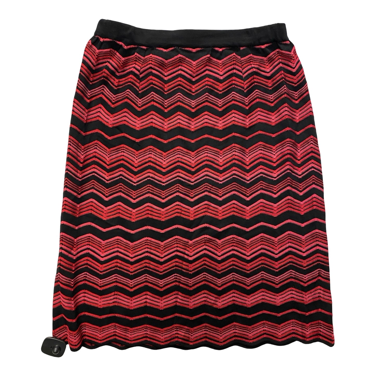 Skirt Midi By Misook In Black & Pink, Size:L