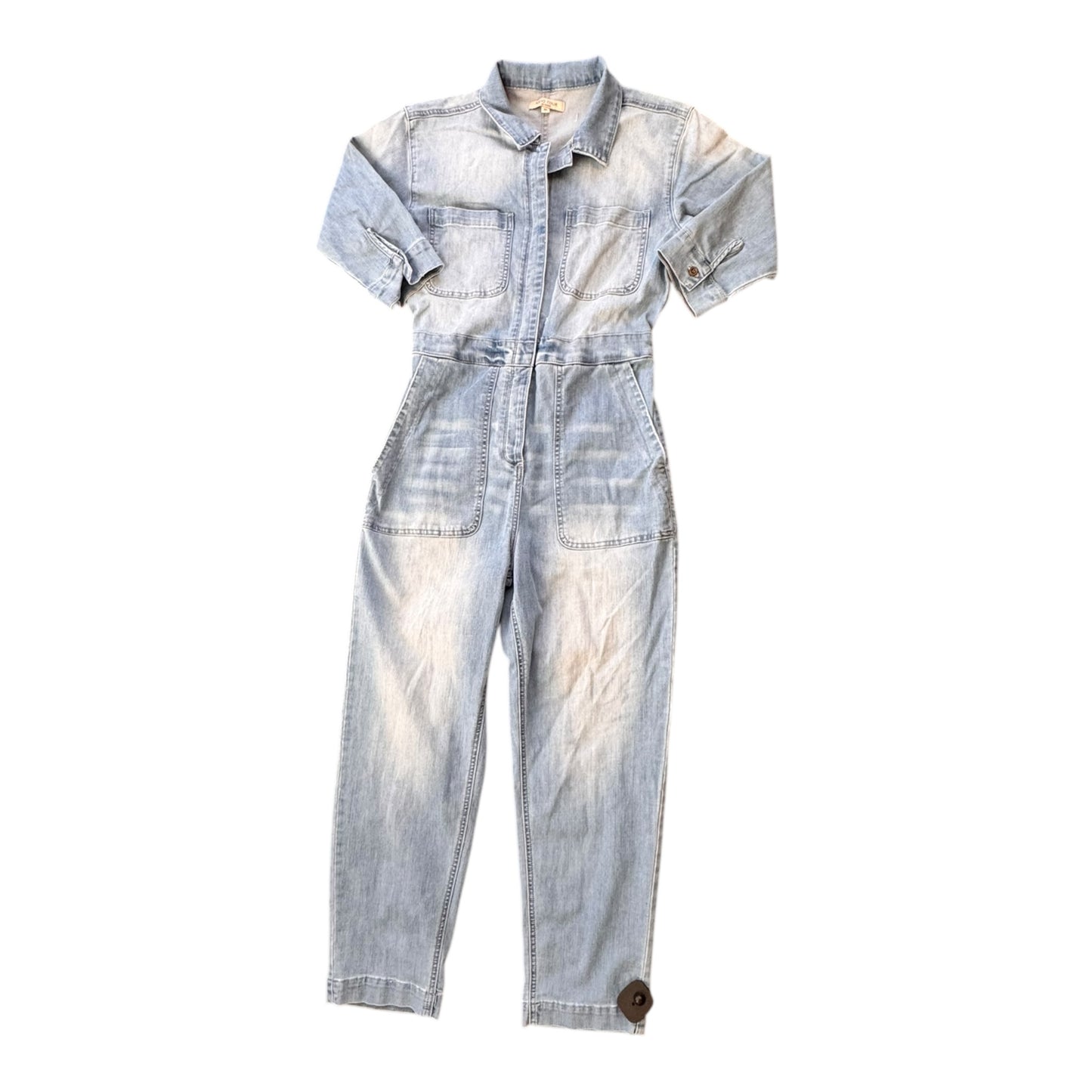 Jumpsuit By Lana Roux In Blue Denim, Size:Xs
