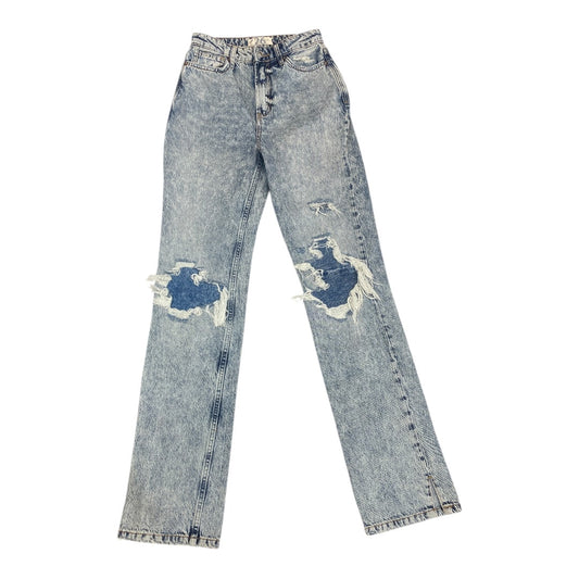 Jeans Straight By Free People In Blue Denim, Size:2