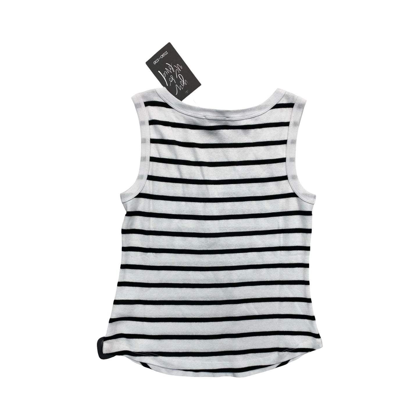Top Sleeveless By Cmc In Black & White, Size:L