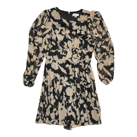 Dress Casual Midi By Calvin Klein In Black & Brown, Size:6