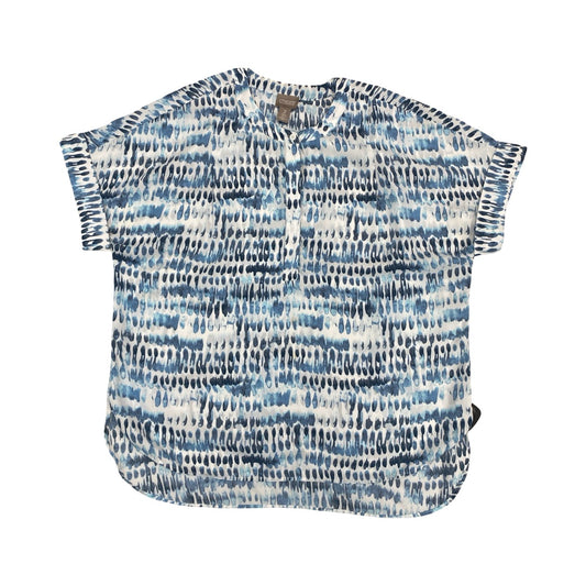 Top Ss By Chicos In Blue & White, Size:L