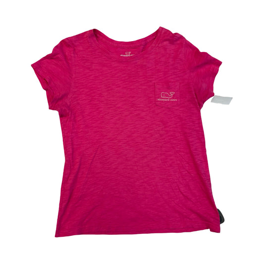 Top Ss Basic By Vineyard Vines In Pink & White, Size:M