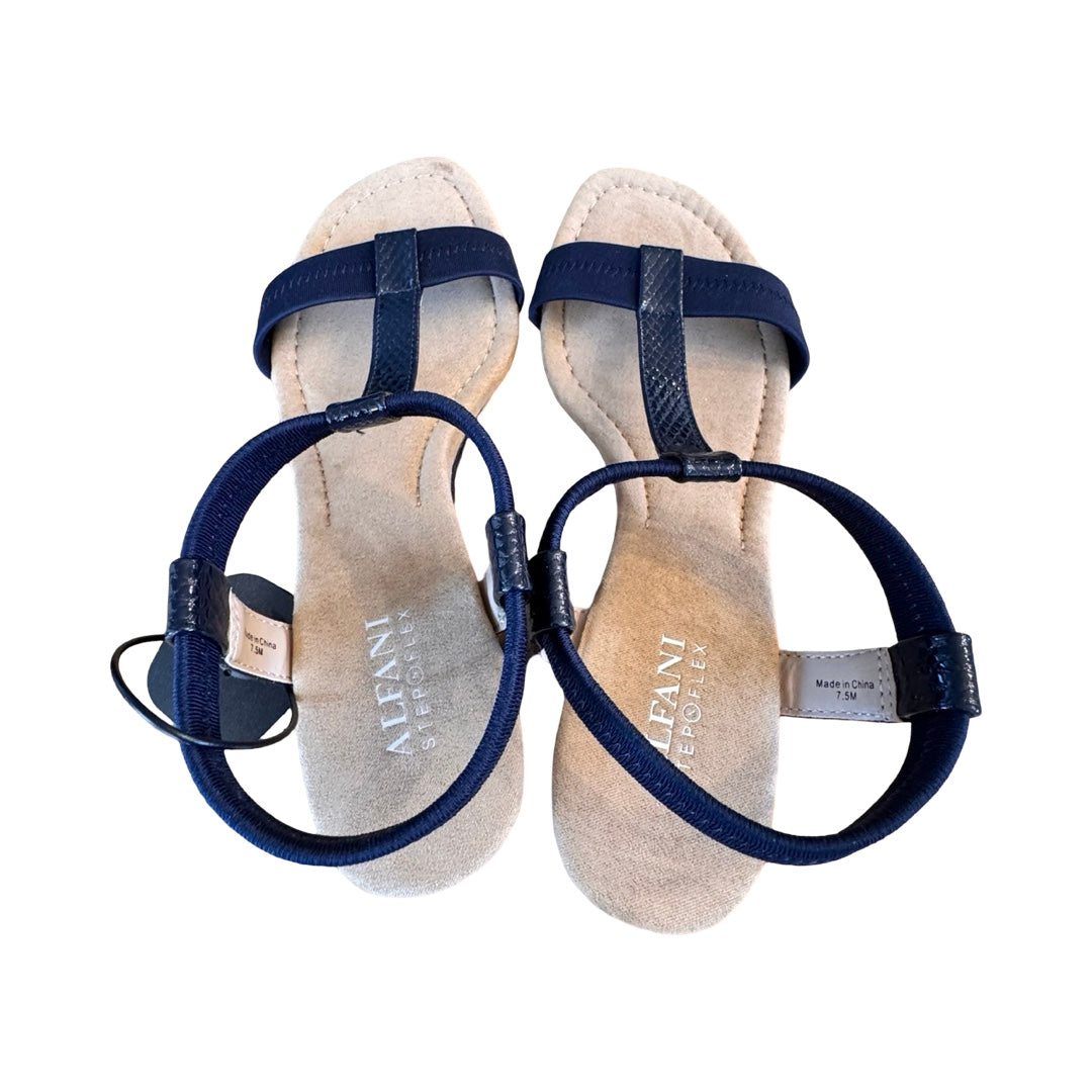 Sandals Flats By Alfani In Navy, Size:7.5