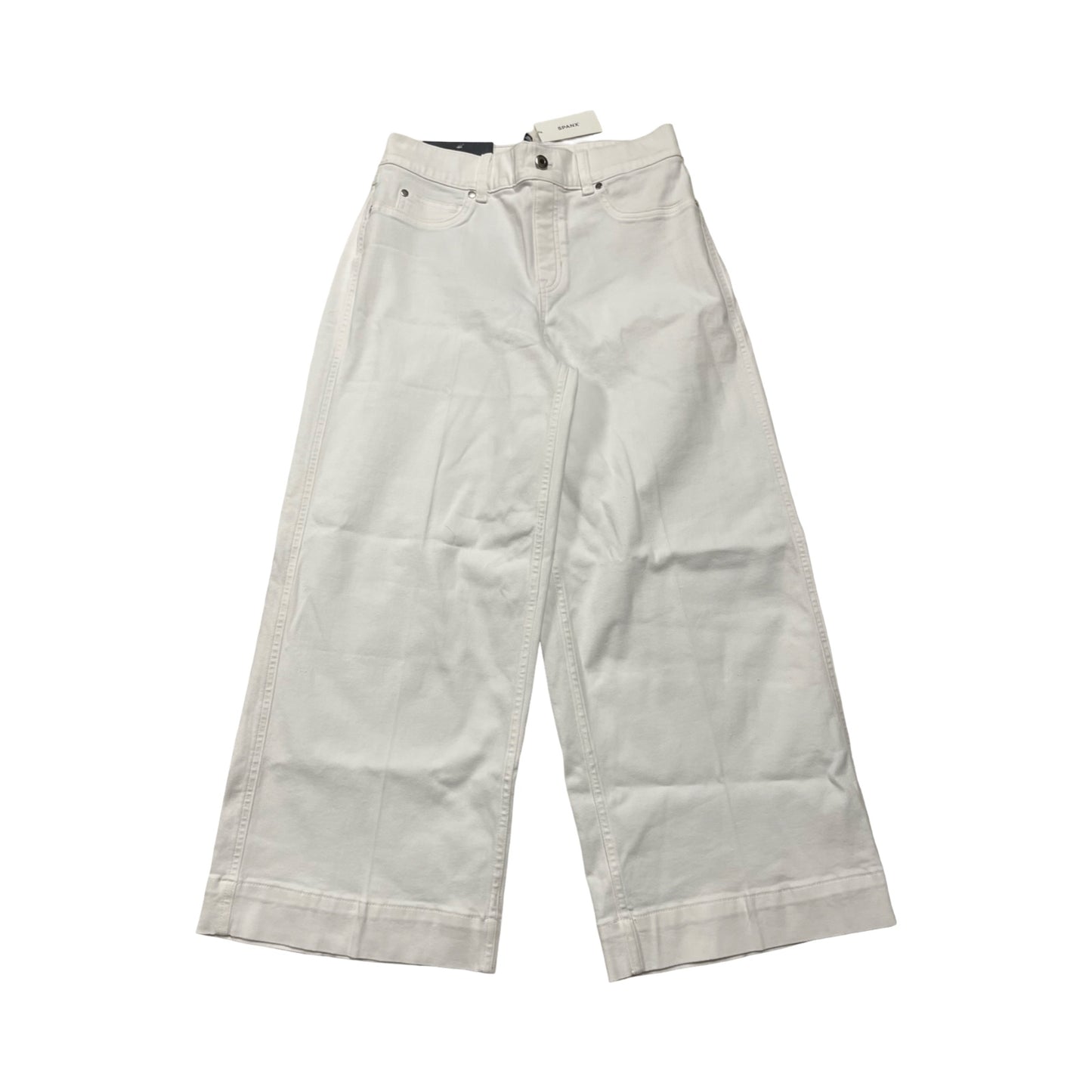 Jeans Wide Leg By Spanx In White Denim, Size:M