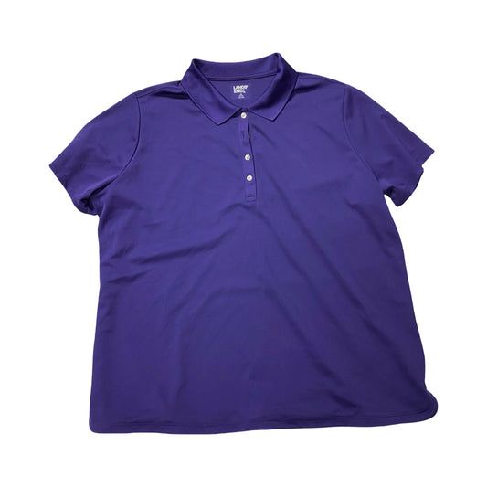 Top Ss By Lands End In Purple, Size:2X