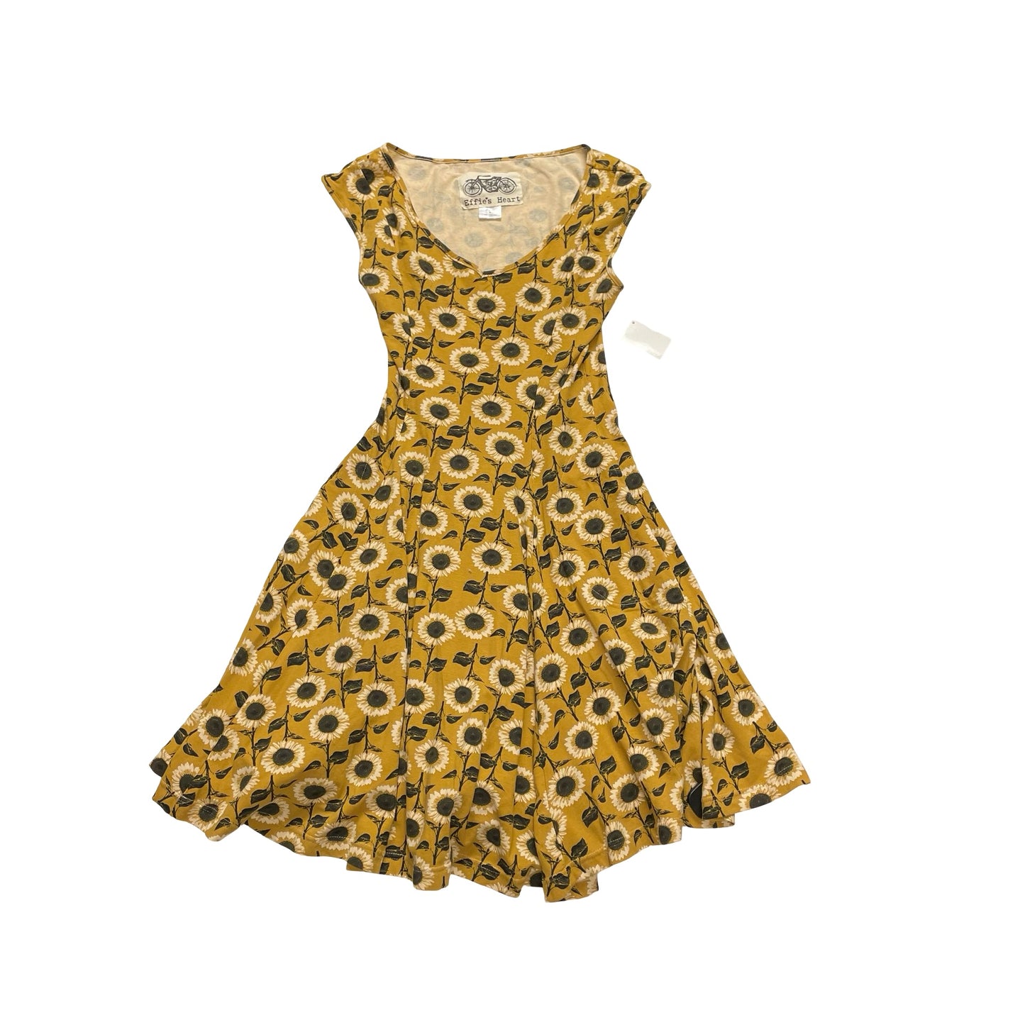 Dress Casual Short By Effie’s Heart In Black & Yellow, Size:S