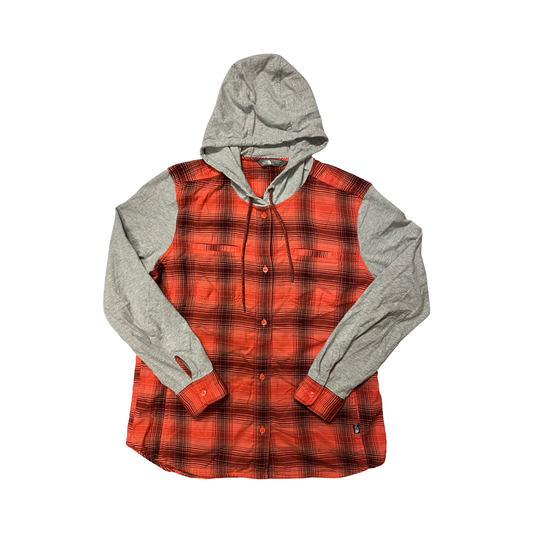 Top Ls By The North Face In Plaid Pattern, Size:M