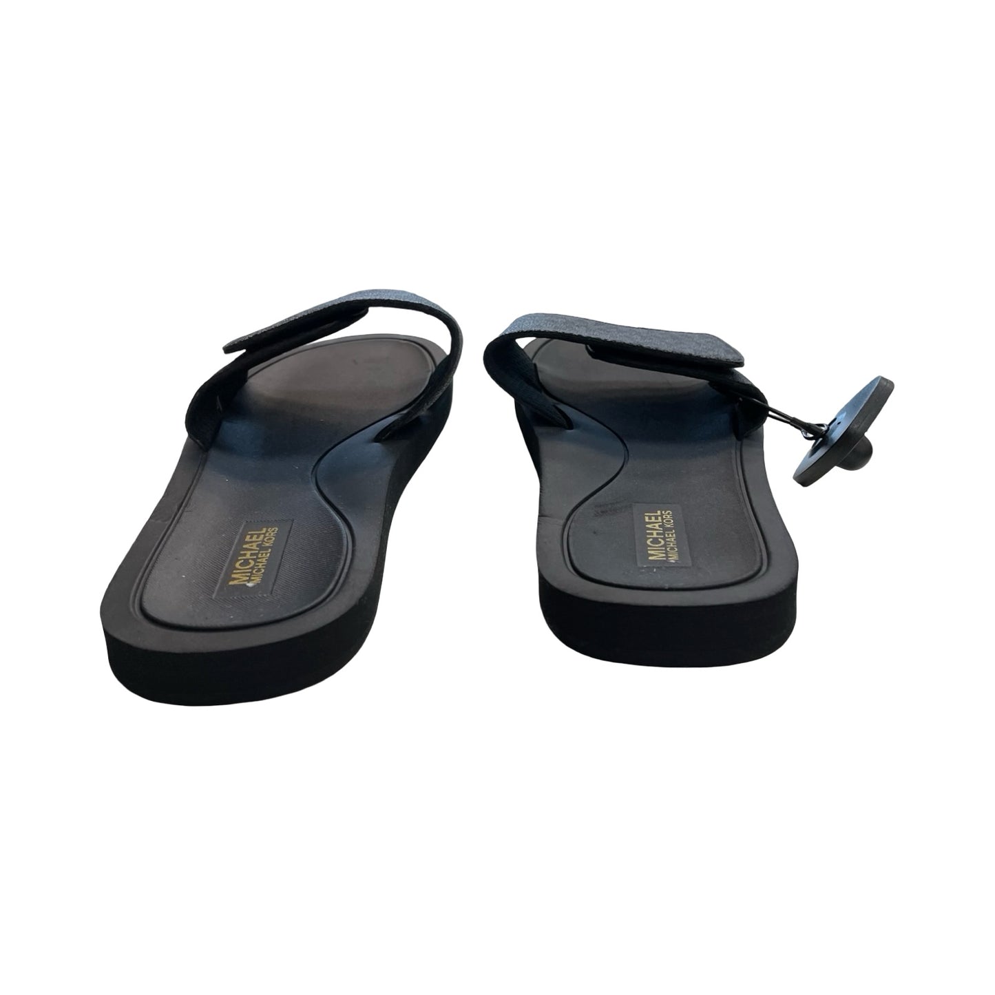 Sandals Flats By Michael By Michael Kors In Black, Size:10