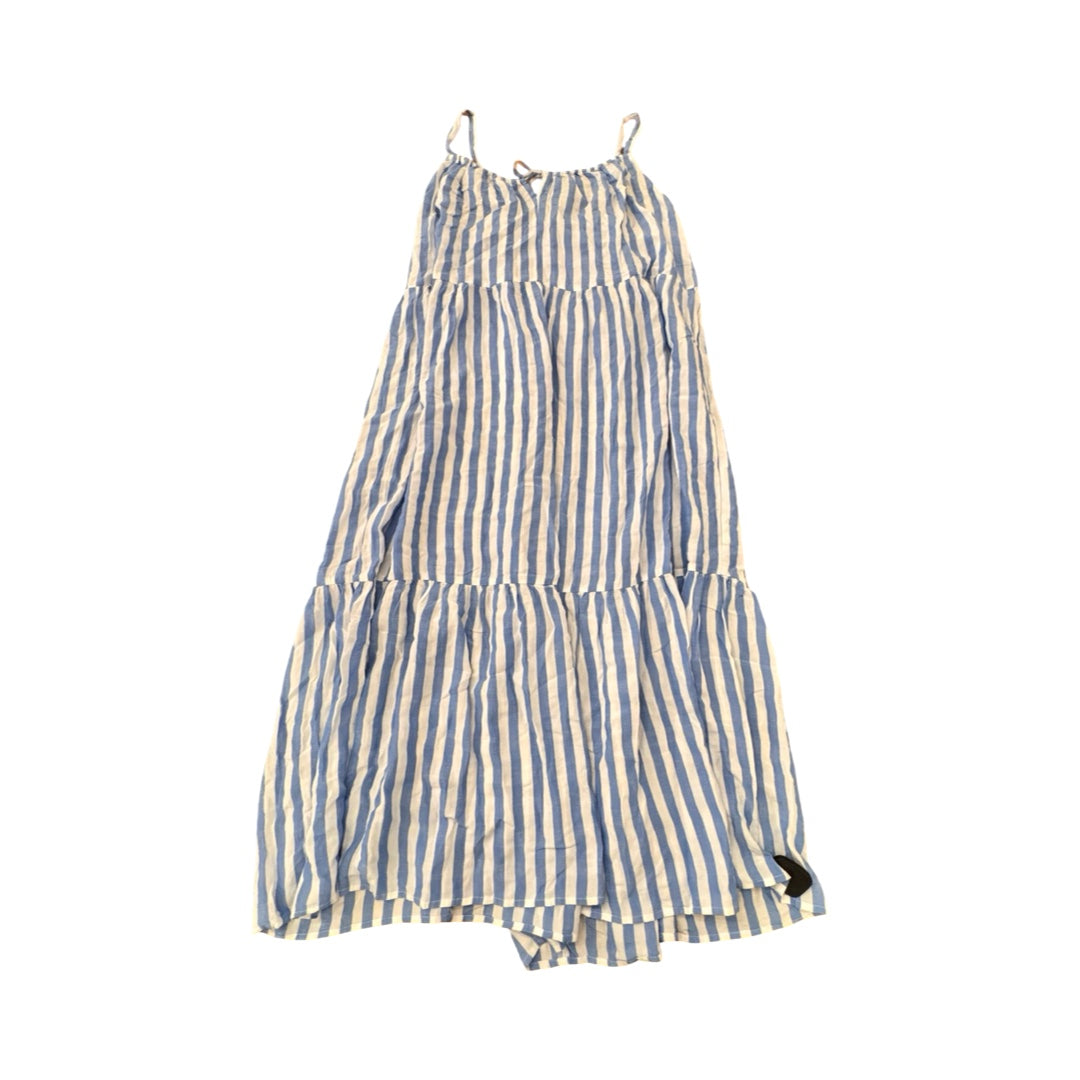 Dress Casual Maxi By Old Navy In Blue & White, Size:1X