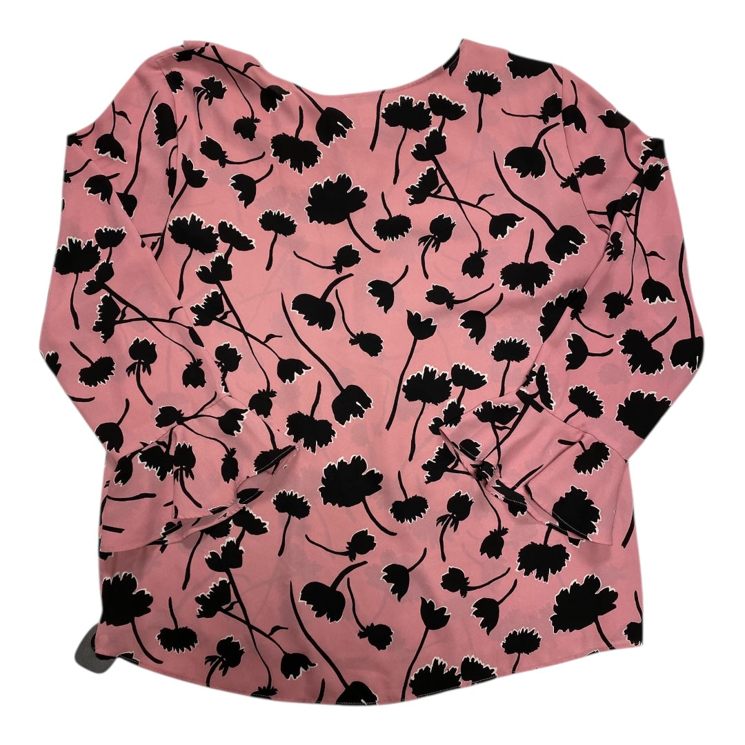 Top Ls By Loft In Black & Pink, Size:Xl