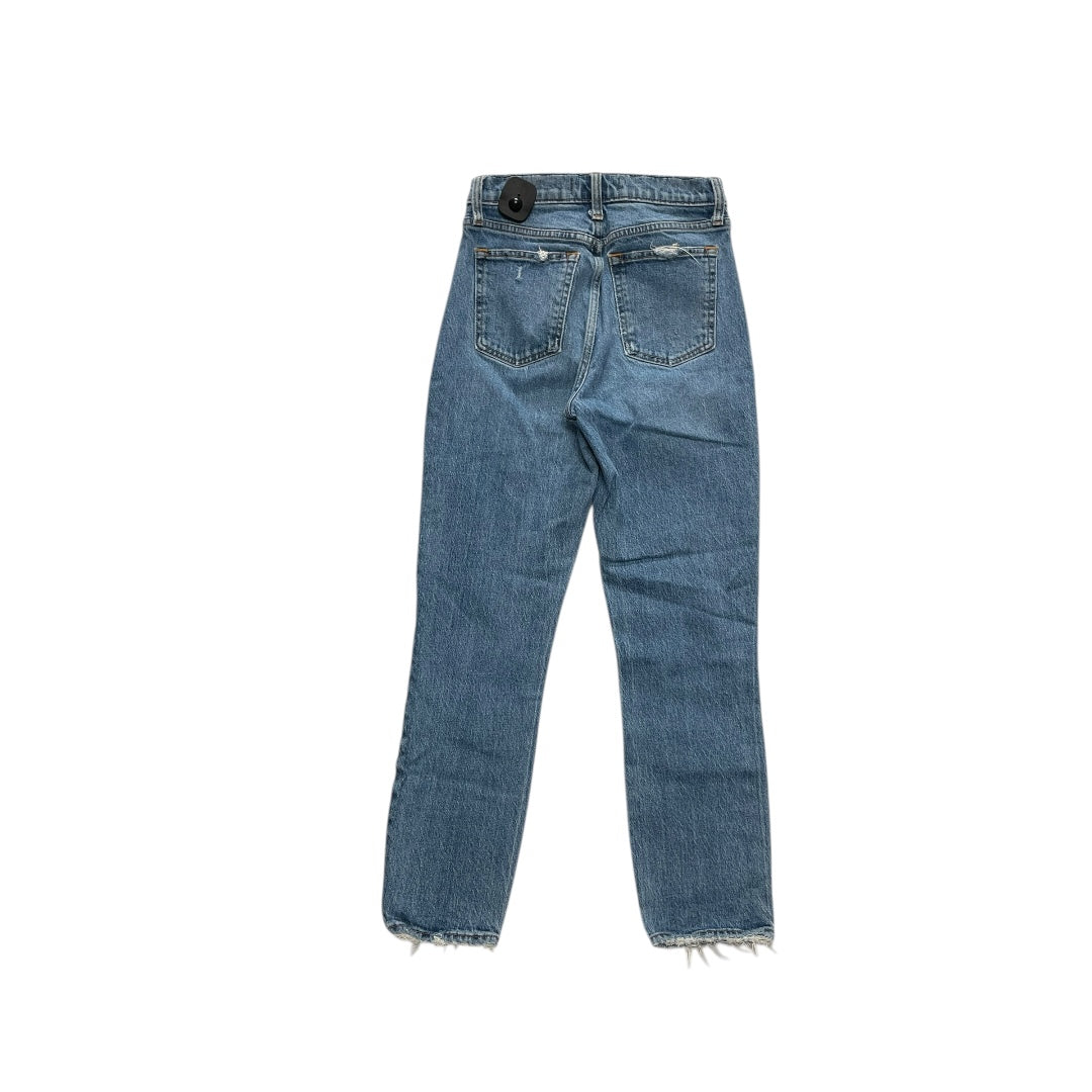 Jeans Straight By Abercrombie And Fitch In Blue Denim, Size:0