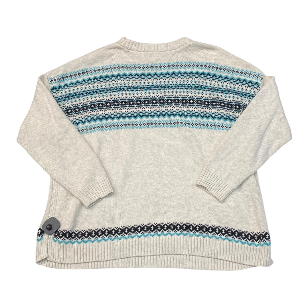 Sweater By J. Jill In Blue & Cream, Size:L
