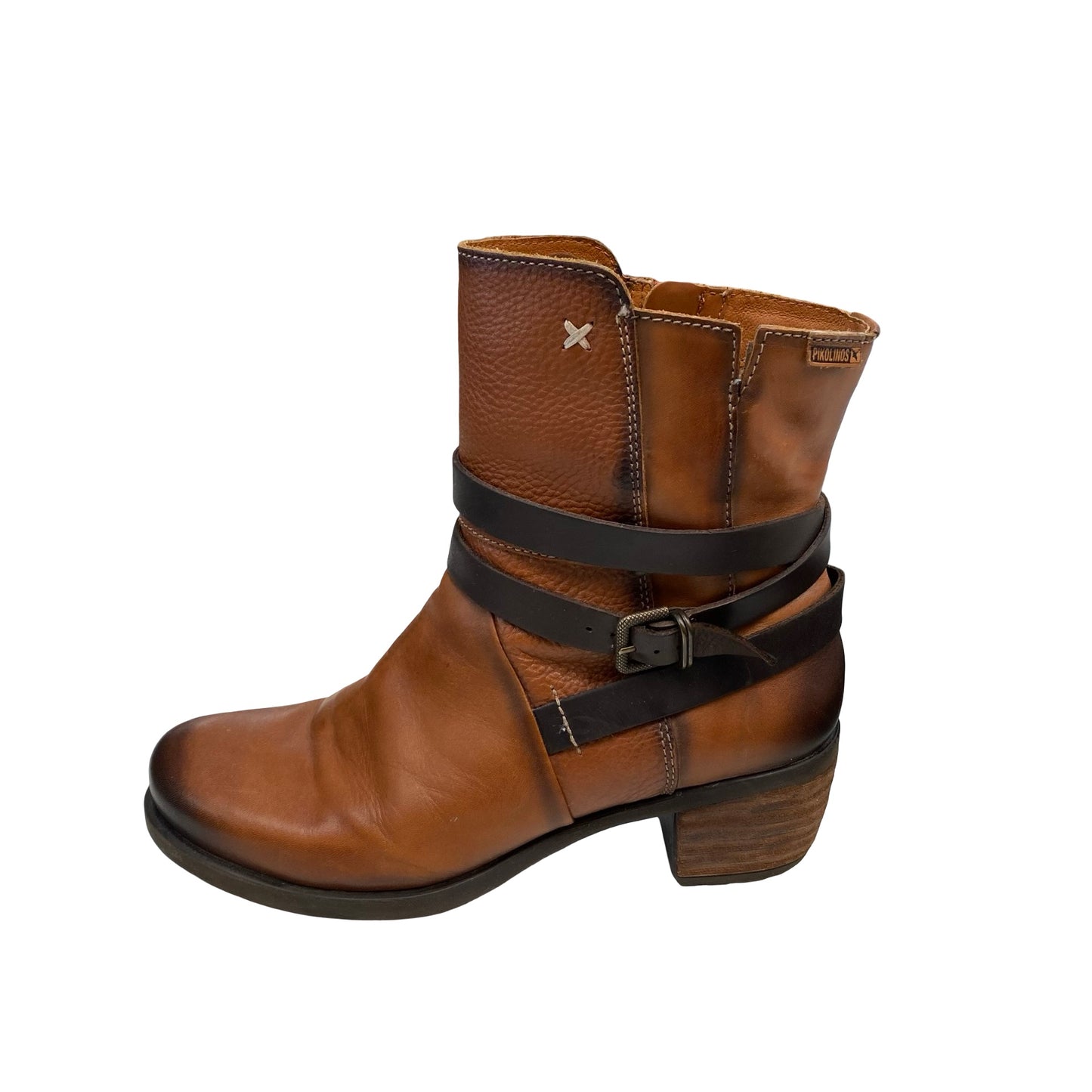 Boots Ankle Heels By Pikolinos In Brown, Size:7.5