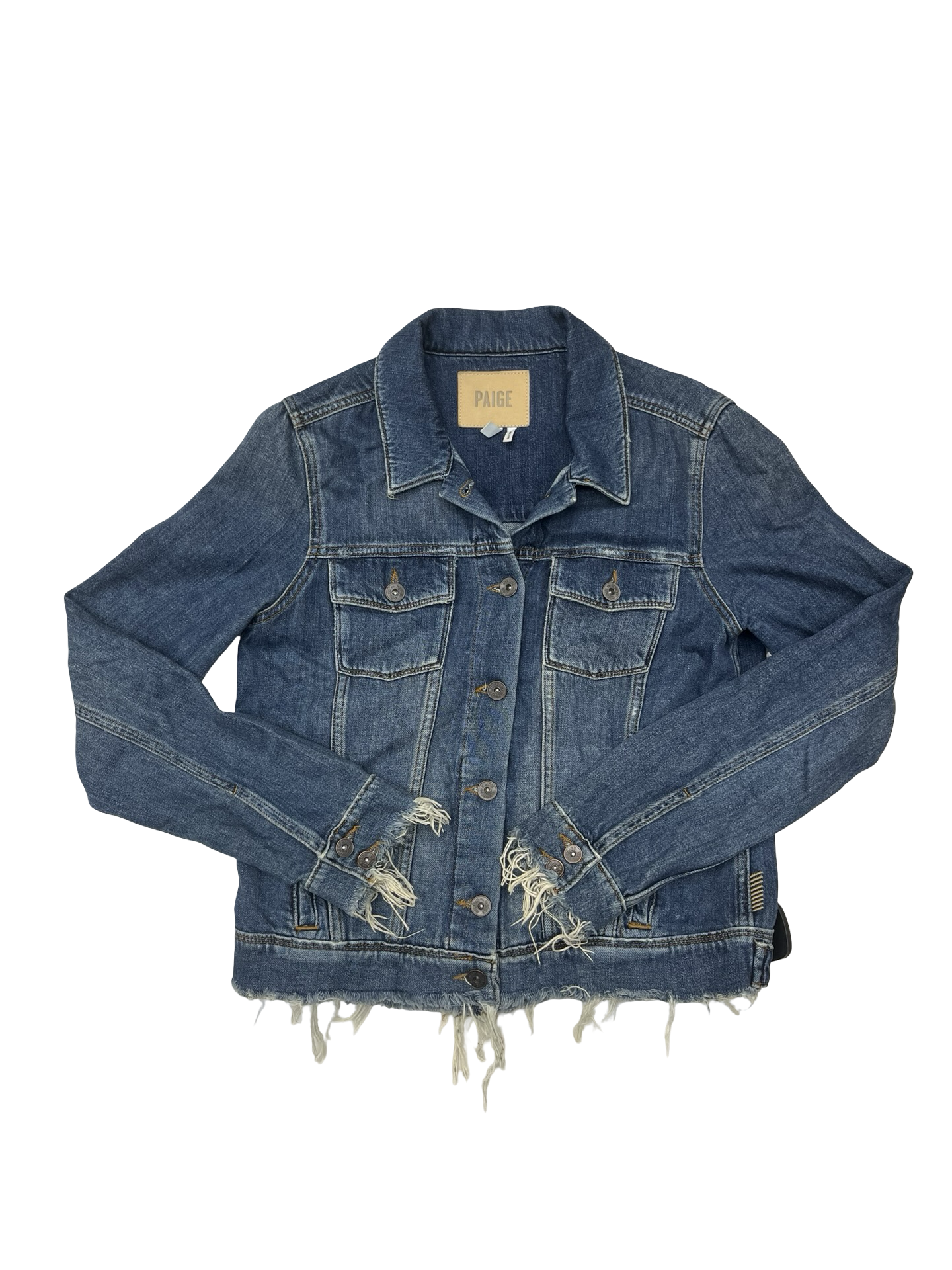 Jacket Denim By Paige In Blue Denim, Size:M