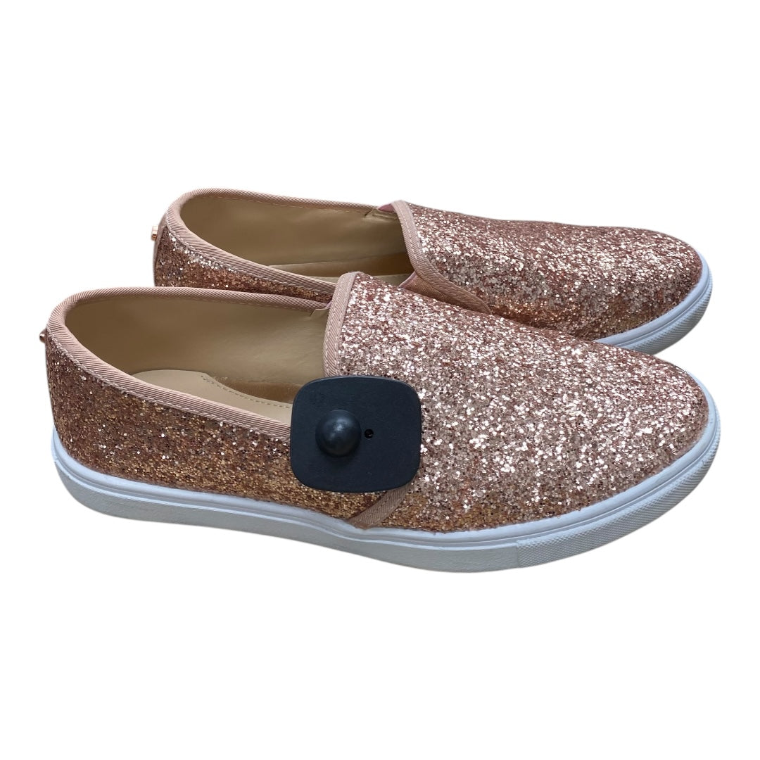 Shoes Flats By Fever Sole In Rose Gold, Size:9.5