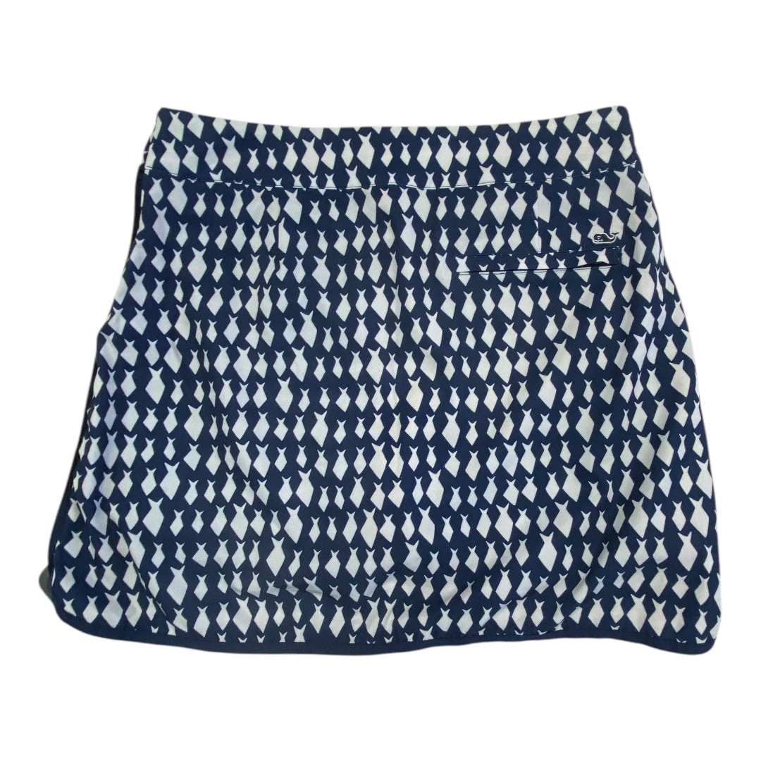 Skirt Mini & Short By Vineyard Vines In Blue & White, Size:4