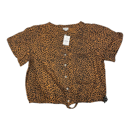 Top Ss By J. Crew In Animal Print, Size:M