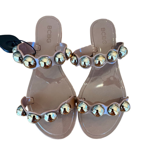 Sandals Flats By Bcbg In Brown, Size:8