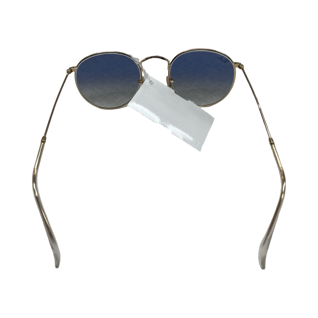 Sunglasses Designer By Ray Ban In Blue & Gold