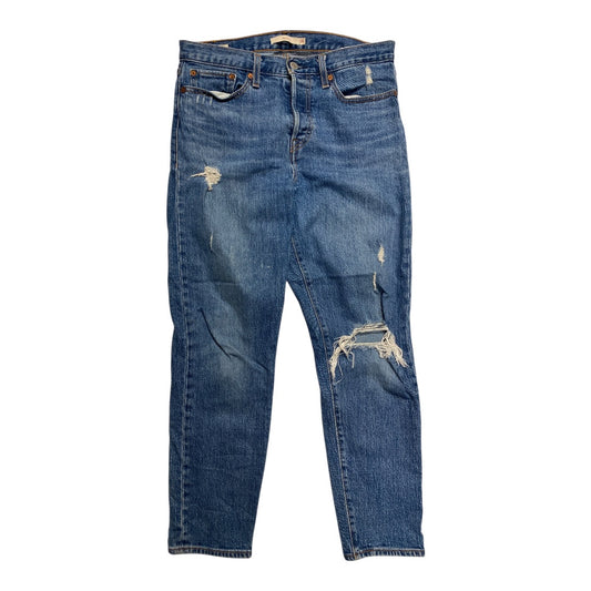Jeans Straight By Levis In Blue Denim, Size:6