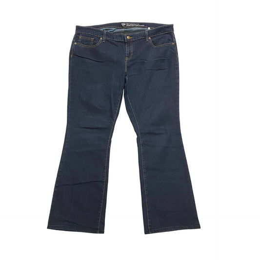 Jeans Boot Cut By Gap In Blue Denim, Size:18