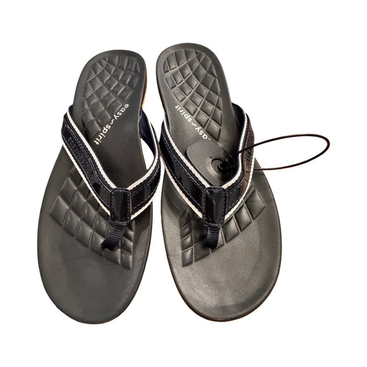 Sandals Flip Flops By Easy Spirit In Navy, Size:8