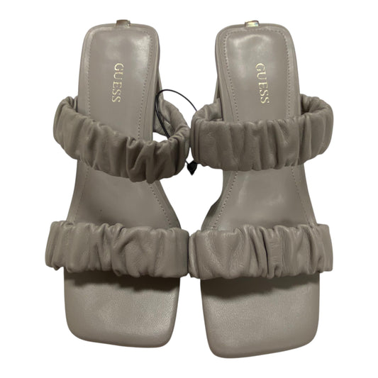 Sandals Heels Block By Guess In Grey, Size:5