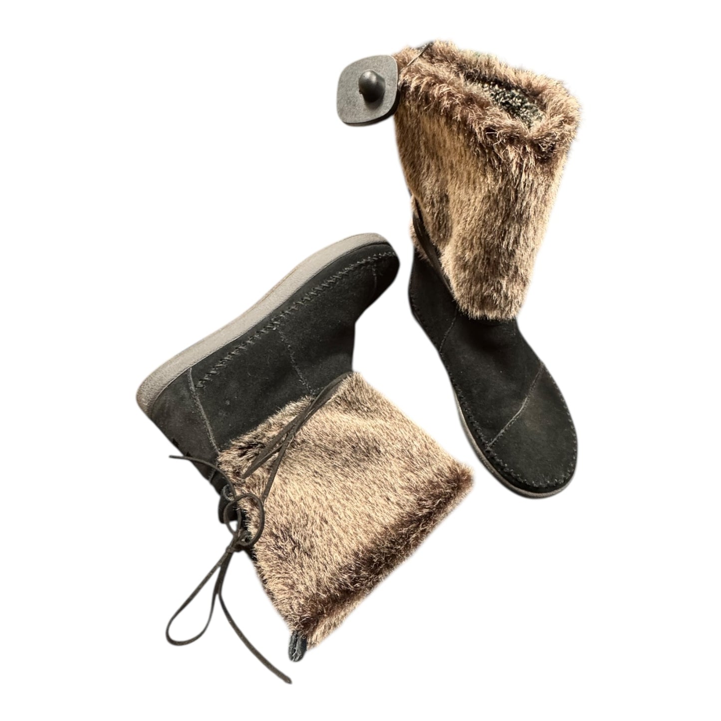 Boots Ankle Flats By Toms In Black, Size:6.5