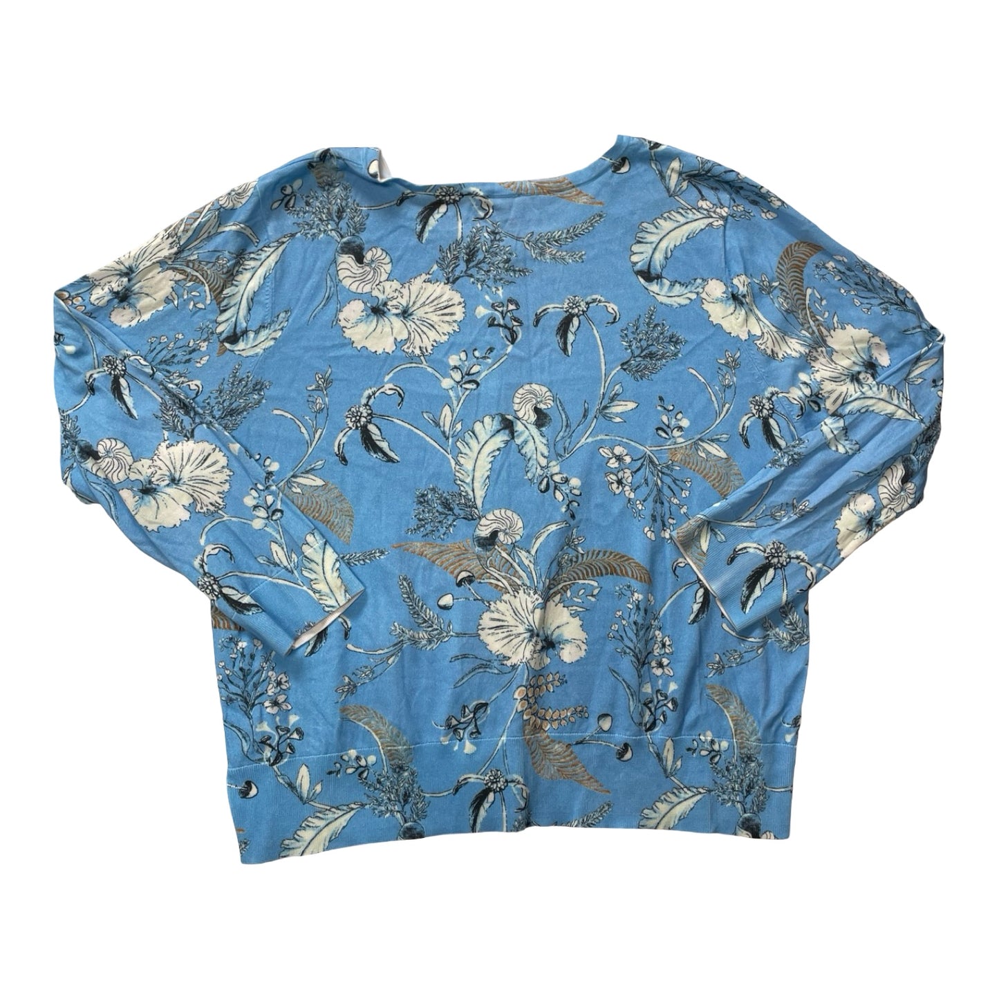 Sweater Cardigan By Talbots In Blue, Size:3X