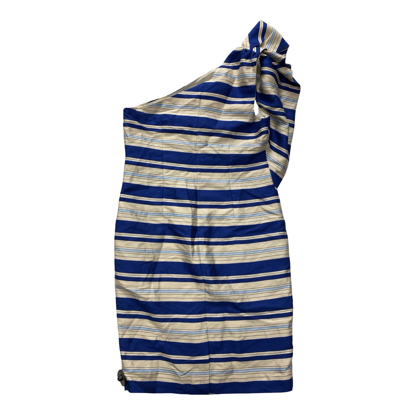 Dress Party Midi By Banana Republic In Blue & Tan, Size:12