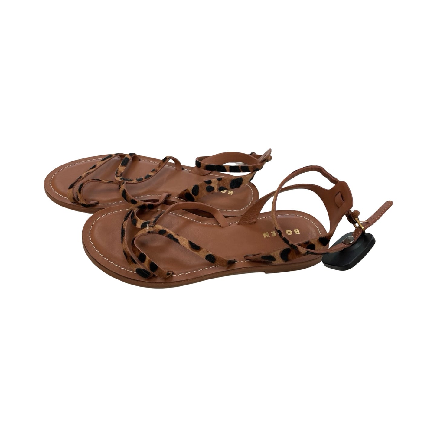 Sandals Flats By Boden In Animal Print, Size:9