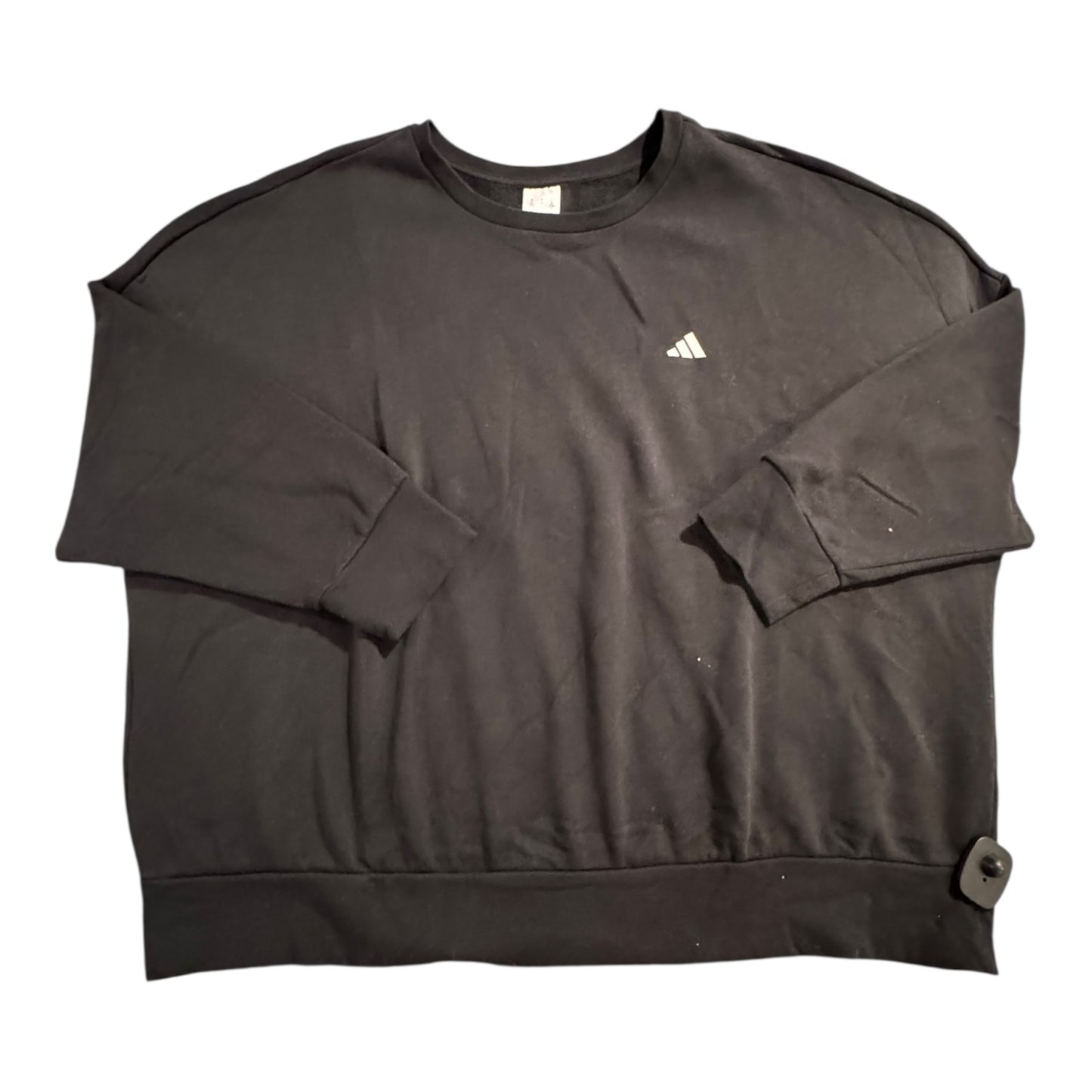 Athletic Sweatshirt Crewneck By Adidas In Black, Size:3X