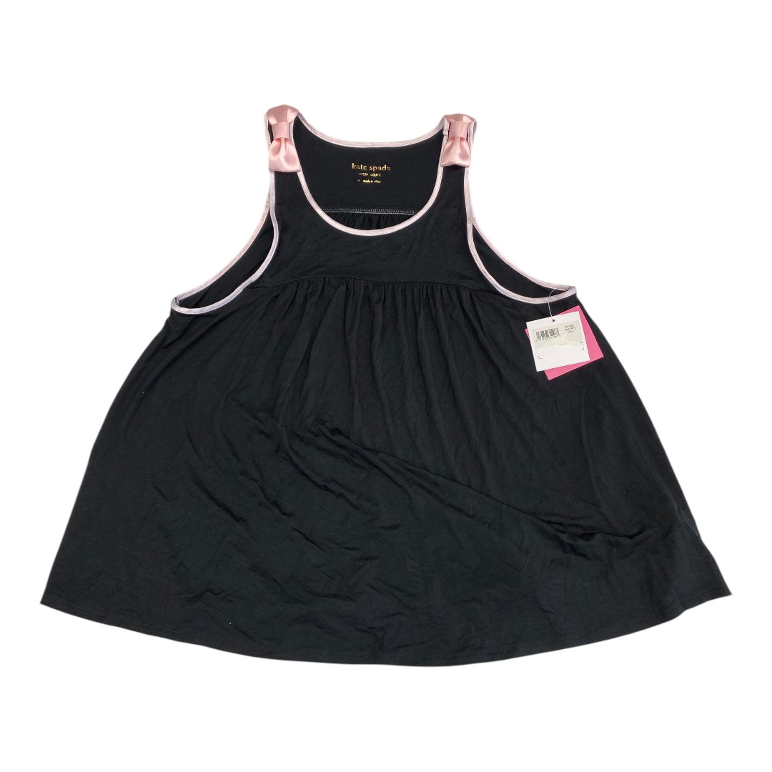 Top Sleeveless Designer By Kate Spade In Black & Pink, Size:S