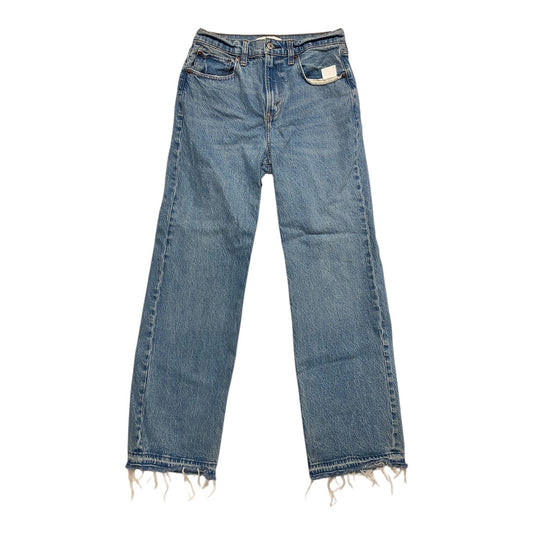 Jeans Straight By Abercrombie And Fitch In Blue Denim, Size:6
