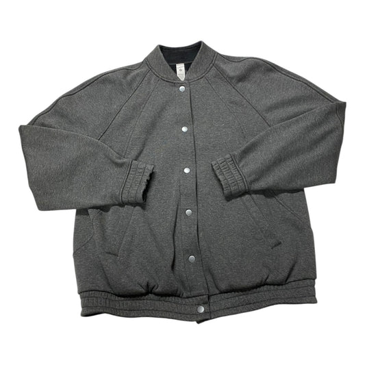 Athletic Jacket By Lululemon In Grey, Size:Xs