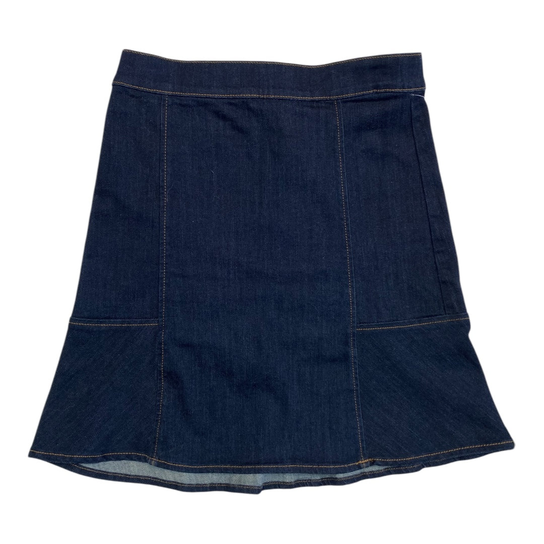 Skirt Mini & Short By Ann Taylor In Blue Denim, Size:6P