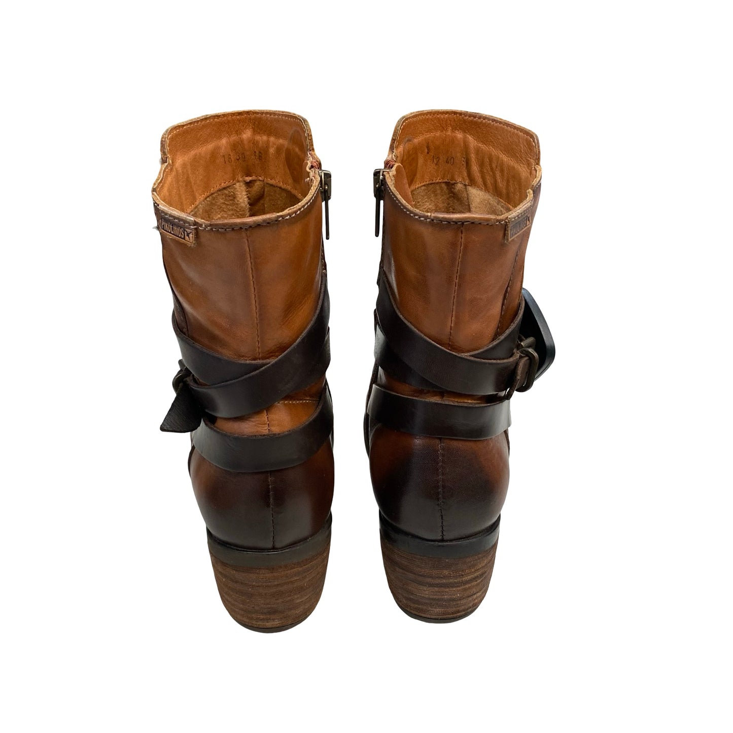Boots Ankle Heels By Pikolinos In Brown, Size:7.5