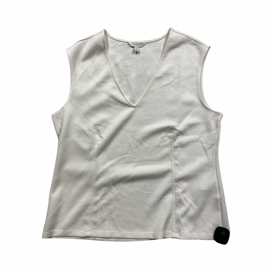 Top Sleeveless By Banana Republic In Ivory, Size:Xl