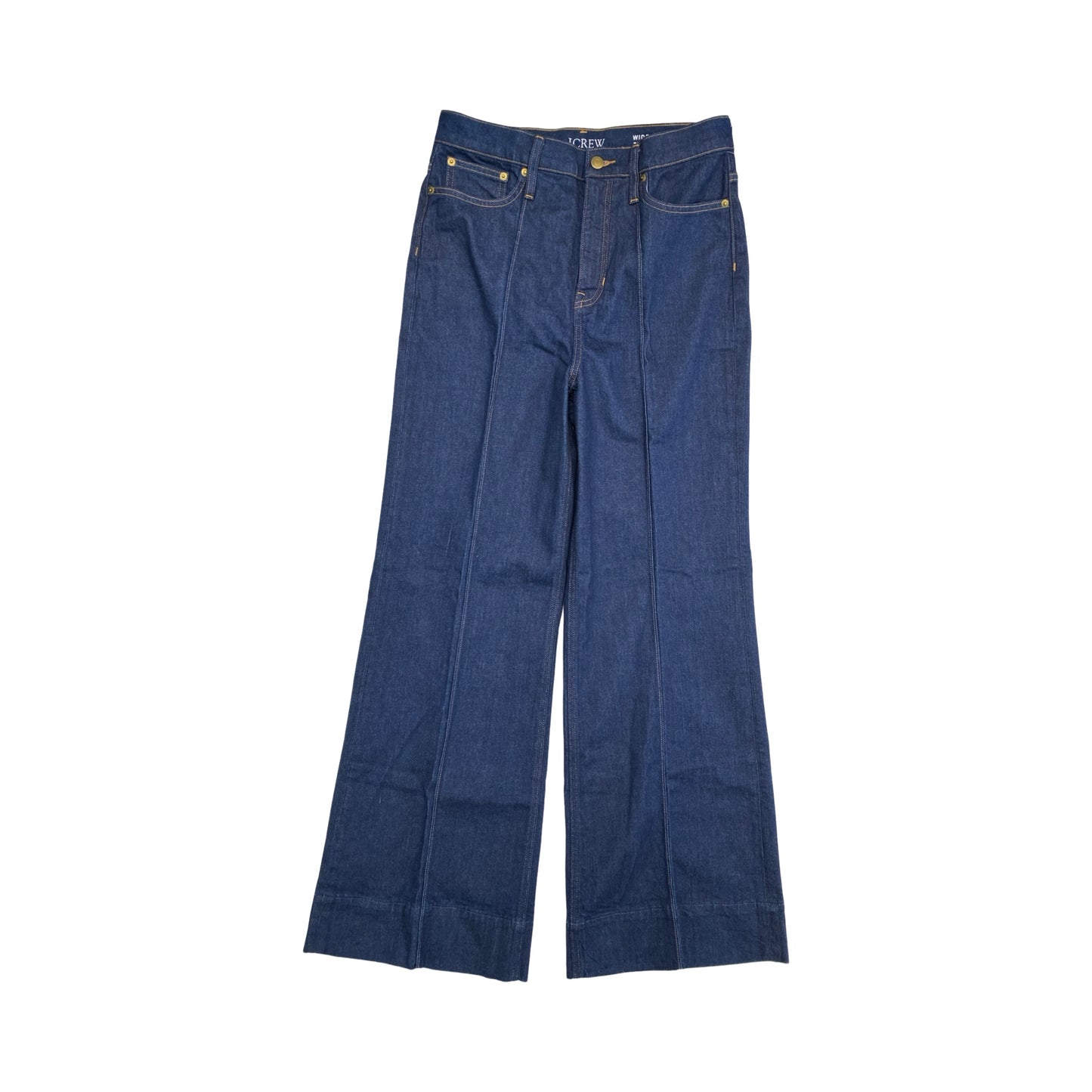 Jeans Wide Leg By J. Crew In Blue Denim, Size:8