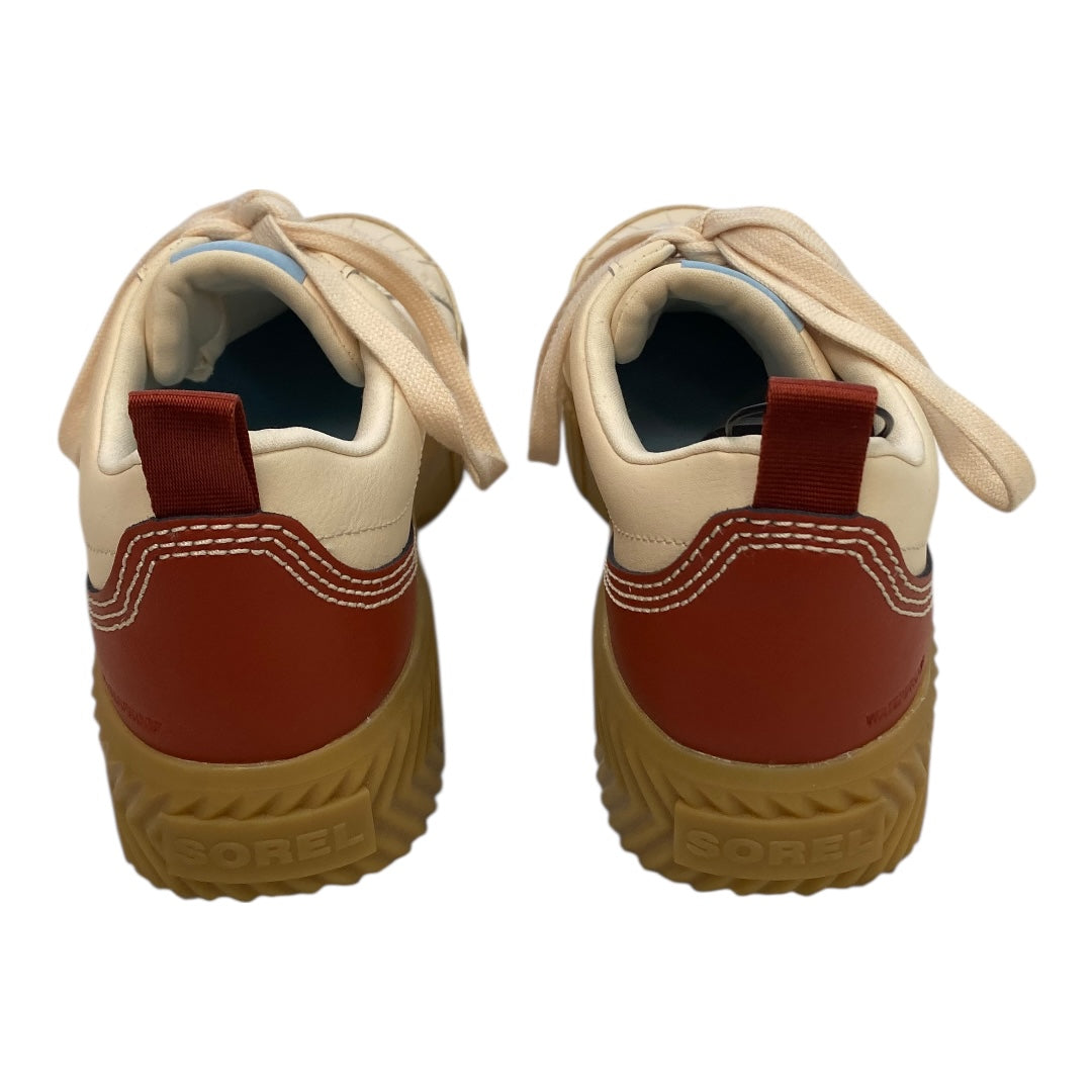 Shoes Designer By Sorel In Cream & Red, Size:12