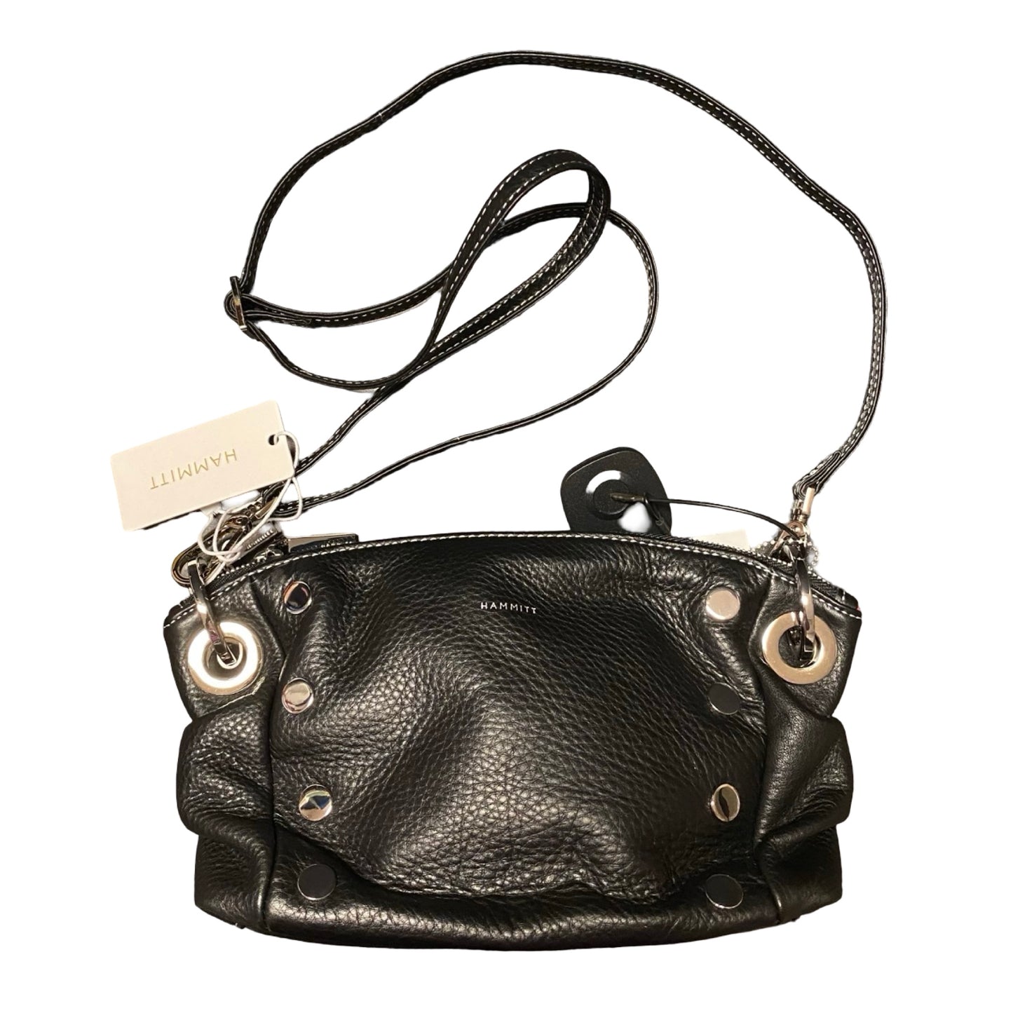 Handbag Designer By Hammitt In Black & Silver, Size:Small