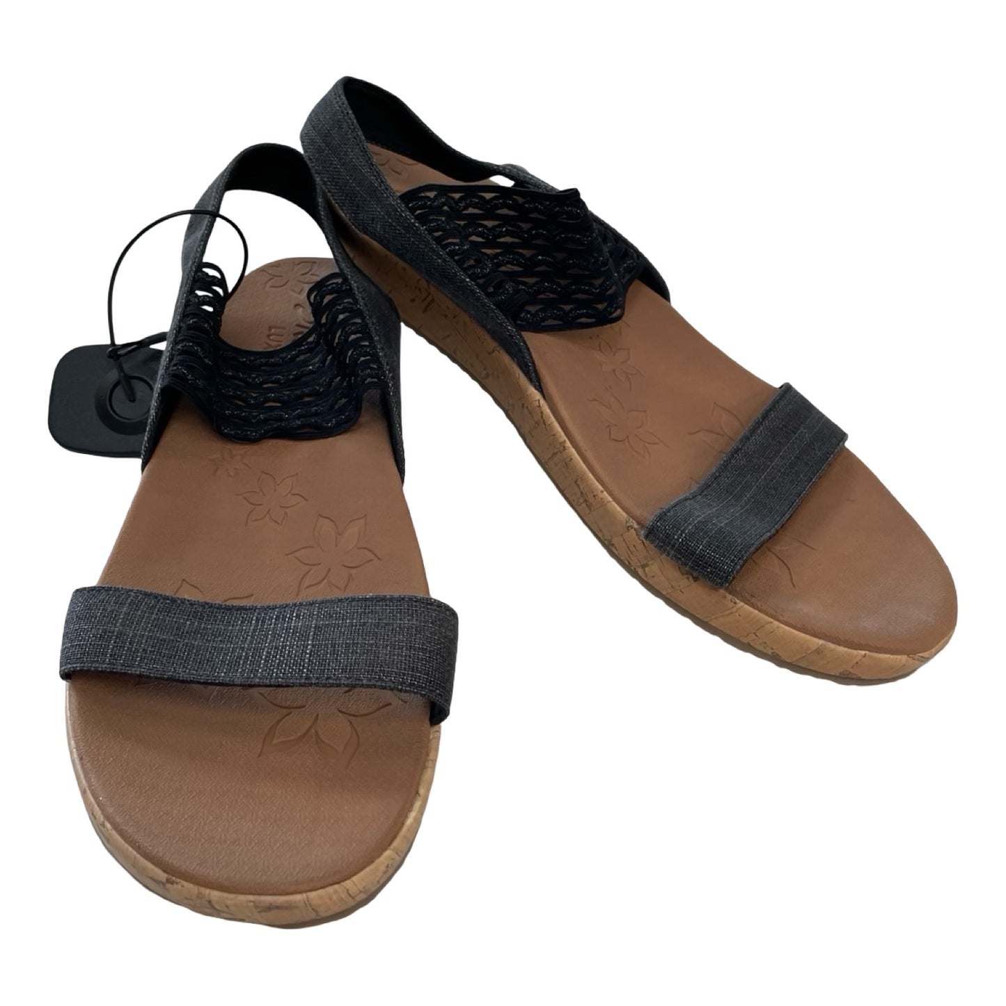 Sandals Heels Wedge By Skechers In Black, Size:10