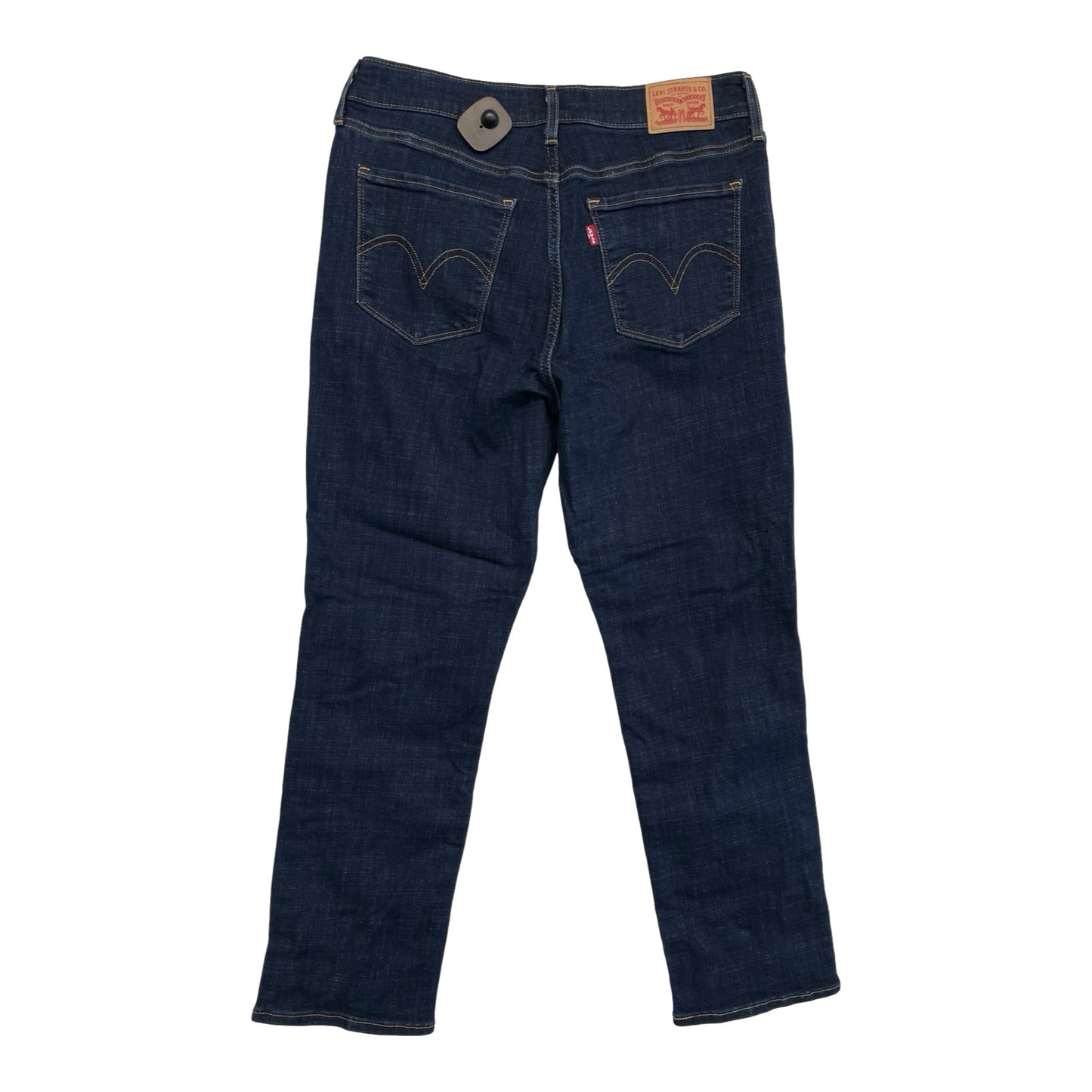 Jeans Straight By Levis In Blue Denim, Size:8