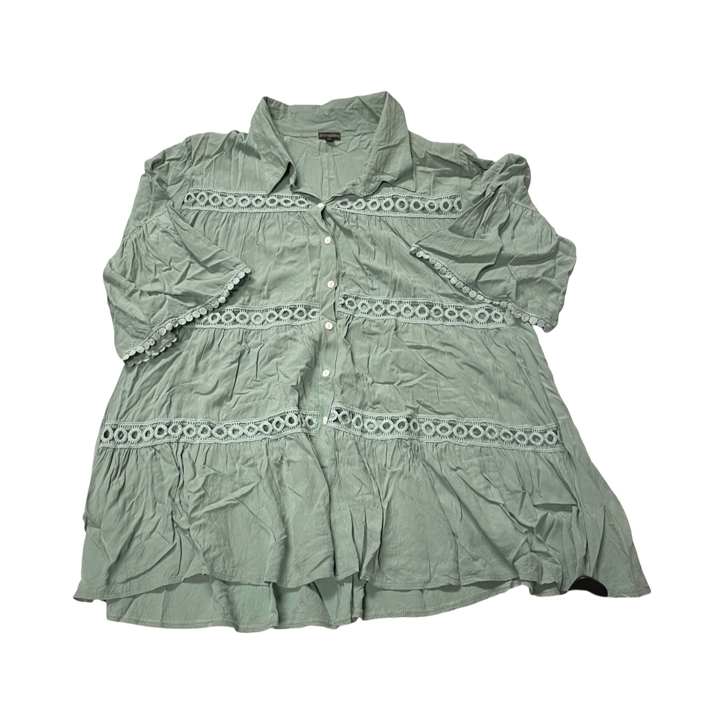 Tunic Ss By Coco And Carmen In Green, Size:S