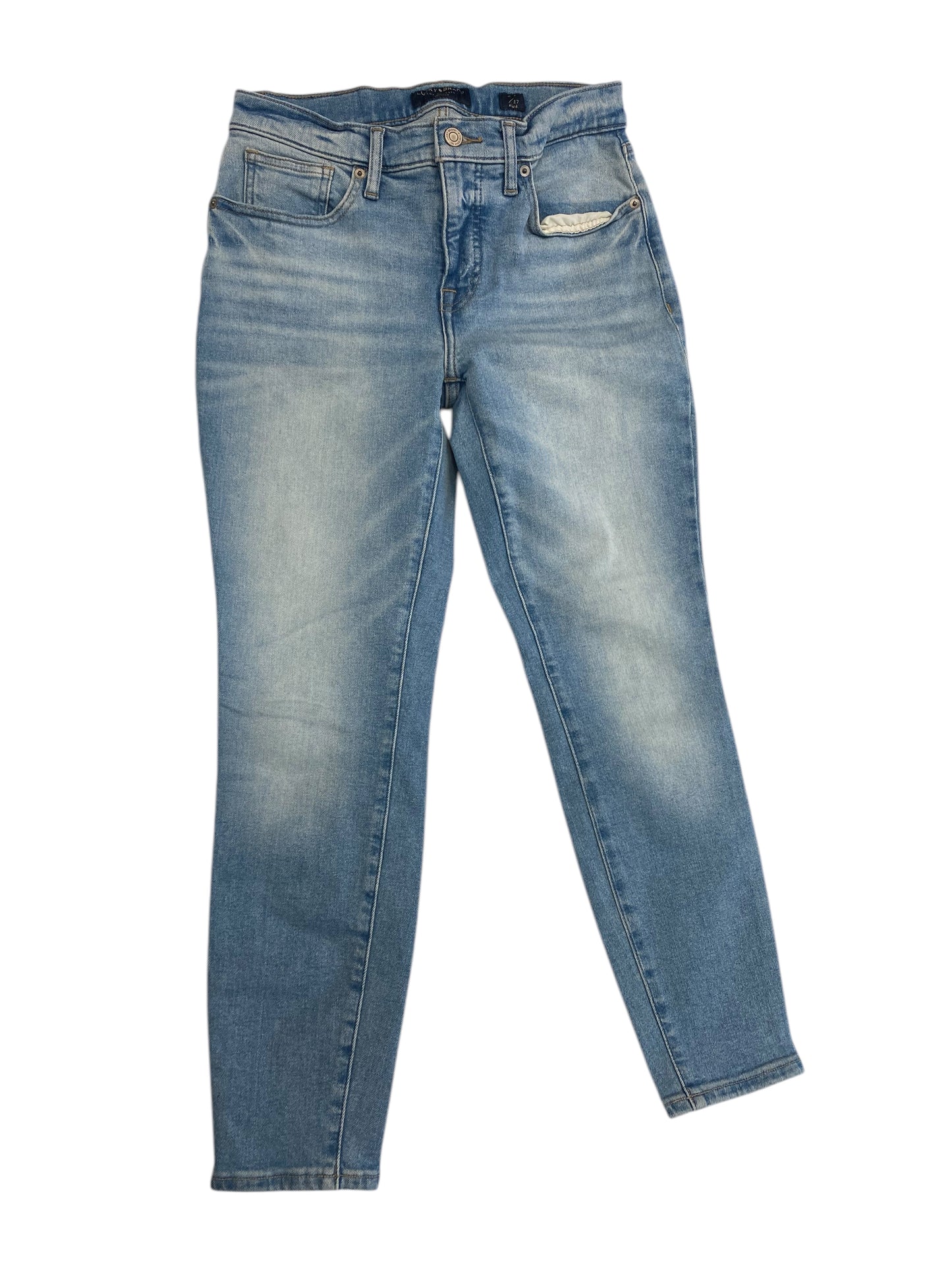 Jeans Straight By Lucky Brand In Blue Denim, Size:4